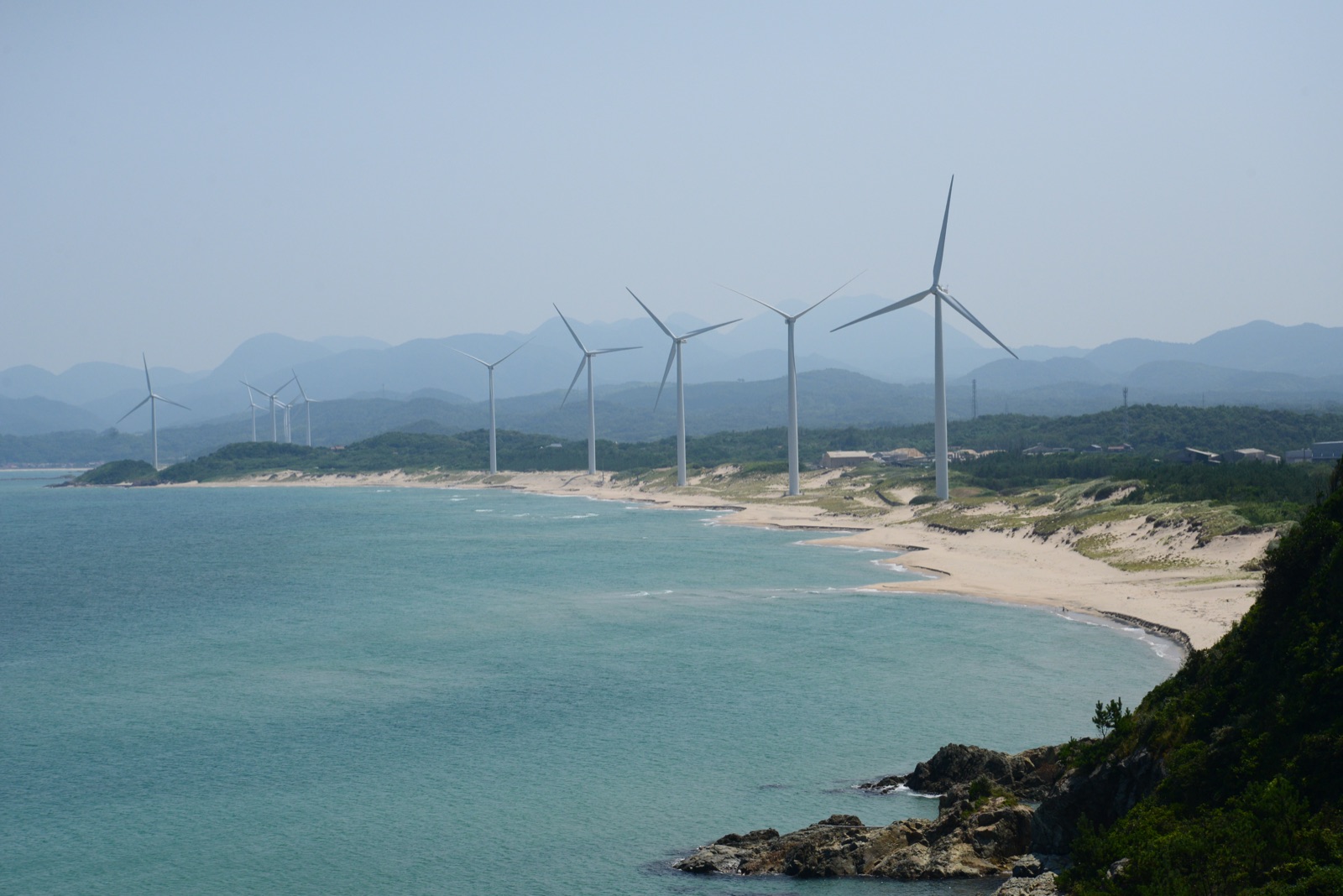 浅利から黒松海岸を望む日本海の眺望